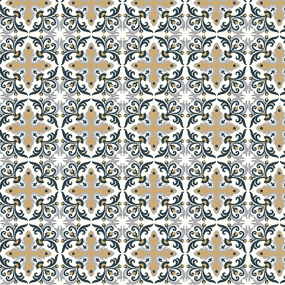 Estor enrollable con estampado de azulejo marroquí