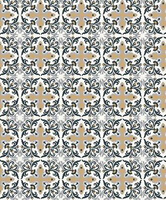Estor enrollable con estampado de azulejo marroquí