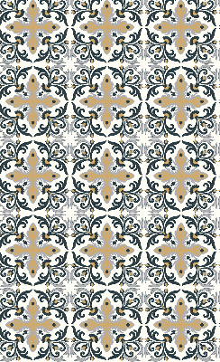 Estor enrollable con estampado de azulejo marroquí