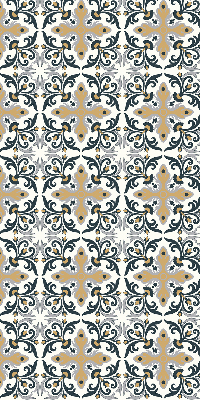 Estor enrollable con estampado de azulejo marroquí