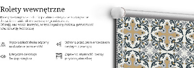 Estor enrollable con estampado de azulejo marroquí
