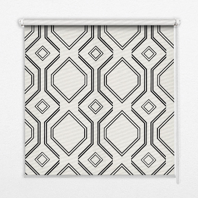 Estor enrollable para ventana con diseño de ilusión de rombo