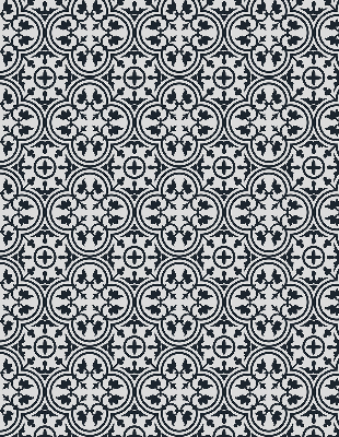 Estor enrollable con estampado de azulejo portugués