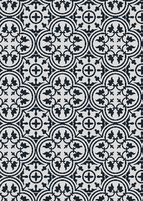 Estor enrollable con estampado de azulejo portugués