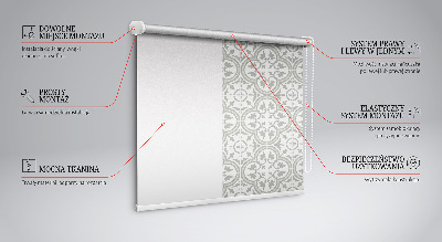 Modern roller blind con estampado de azulejo portugués