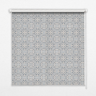 Estor enrollable para ventana con diseño de azulejo portugués