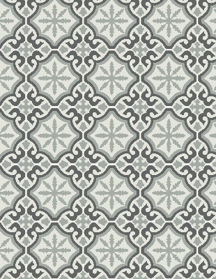 Estor enrollable con estampado de azulejo marroquí