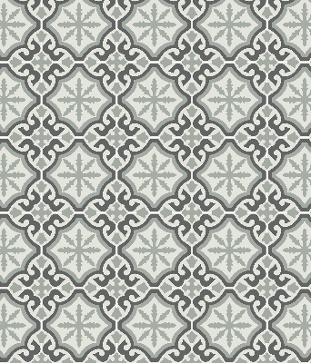 Estor enrollable con estampado de azulejo marroquí