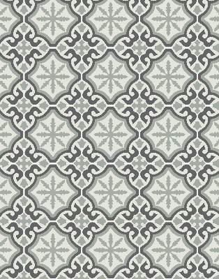 Estor enrollable con estampado de azulejo marroquí