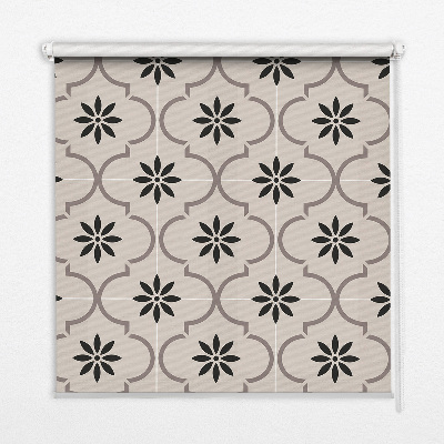 Modern roller blind con diseño de azulejo marroquí en forma de flor