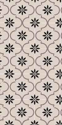 Modern roller blind con diseño de azulejo marroquí en forma de flor
