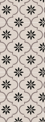 Modern roller blind con diseño de azulejo marroquí en forma de flor