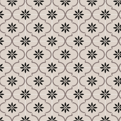 Modern roller blind con diseño de azulejo marroquí en forma de flor