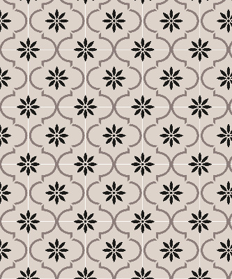 Modern roller blind con diseño de azulejo marroquí en forma de flor