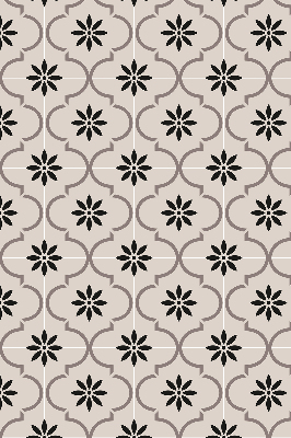 Modern roller blind con diseño de azulejo marroquí en forma de flor