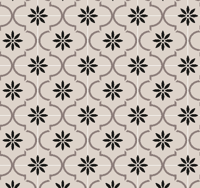 Modern roller blind con diseño de azulejo marroquí en forma de flor