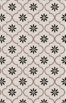Modern roller blind con diseño de azulejo marroquí en forma de flor
