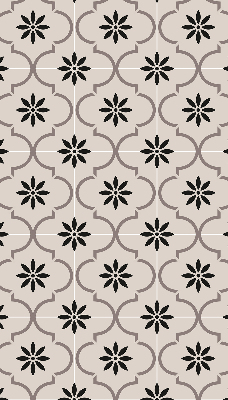 Modern roller blind con diseño de azulejo marroquí en forma de flor