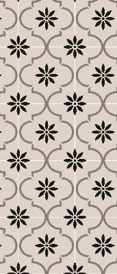 Modern roller blind con diseño de azulejo marroquí en forma de flor