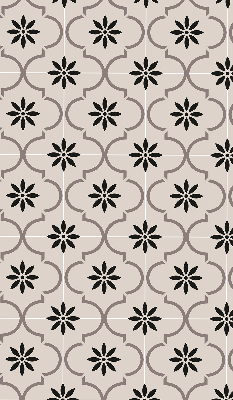 Modern roller blind con diseño de azulejo marroquí en forma de flor