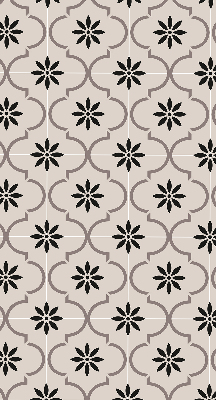 Modern roller blind con diseño de azulejo marroquí en forma de flor