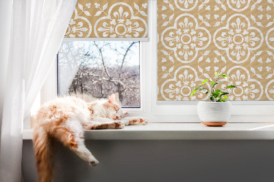 Estor enrollable para ventana con estampado de azulejos de motivos folclóricos portugueses