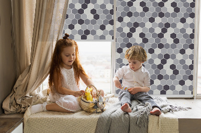 Modern roller blind con paneles de abejas