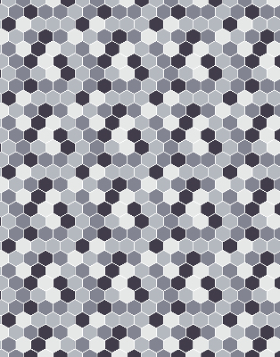 Modern roller blind con paneles de abejas