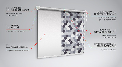 Modern roller blind con paneles de abejas