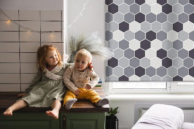 Modern roller blind con paneles de abejas