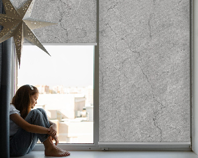 Estor enrollable para ventana con acabado en mármol gris