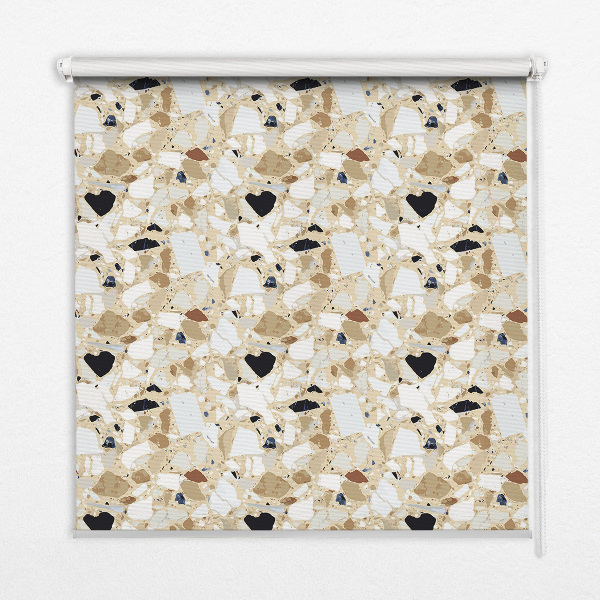 Modern roller blind con acabado en granito claro