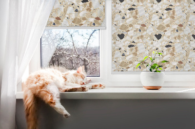 Modern roller blind con acabado en granito claro