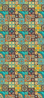 Estor enrollable con estampado de mandala colorido
