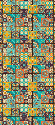 Estor enrollable con estampado de mandala colorido