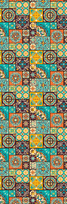 Estor enrollable con estampado de mandala colorido