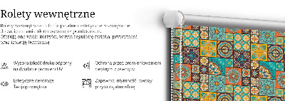 Estor enrollable con estampado de mandala colorido