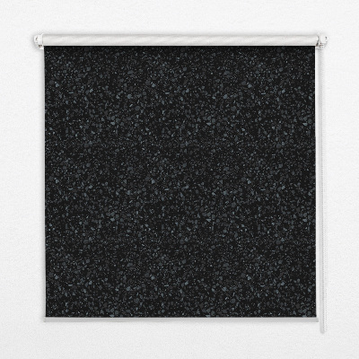 Estor enrollable con diseño sobre fondo negro