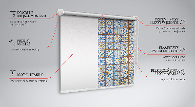 Estor enrollable para ventana con diseño de mandala