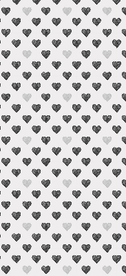 Estor enrollable con estampado de corazones oscuros