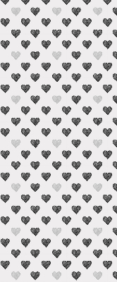 Estor enrollable con estampado de corazones oscuros