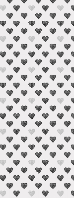Estor enrollable con estampado de corazones oscuros