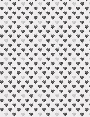 Estor enrollable con estampado de corazones oscuros