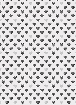 Estor enrollable con estampado de corazones oscuros