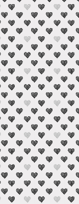 Estor enrollable con estampado de corazones oscuros