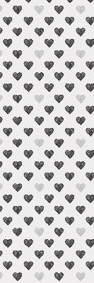 Estor enrollable con estampado de corazones oscuros
