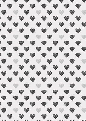 Estor enrollable con estampado de corazones oscuros