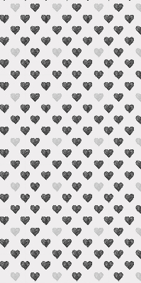 Estor enrollable con estampado de corazones oscuros