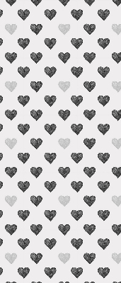 Estor enrollable con estampado de corazones oscuros