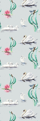 Modern roller blind con estampado de cisnes y patos